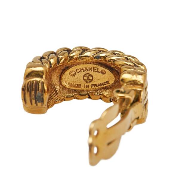 Cc Logo Clip-On Earrings Metal Gold- #209595C55B - Picture 3 of 4